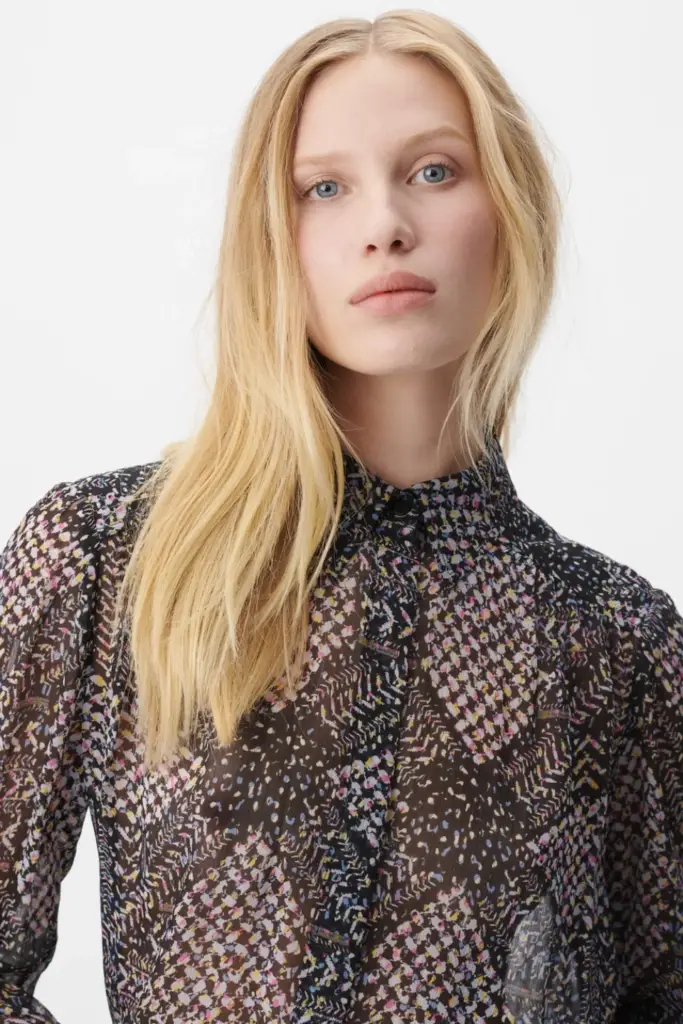 Lala Berlin Blouse Bling Viscose Heritage Star Black