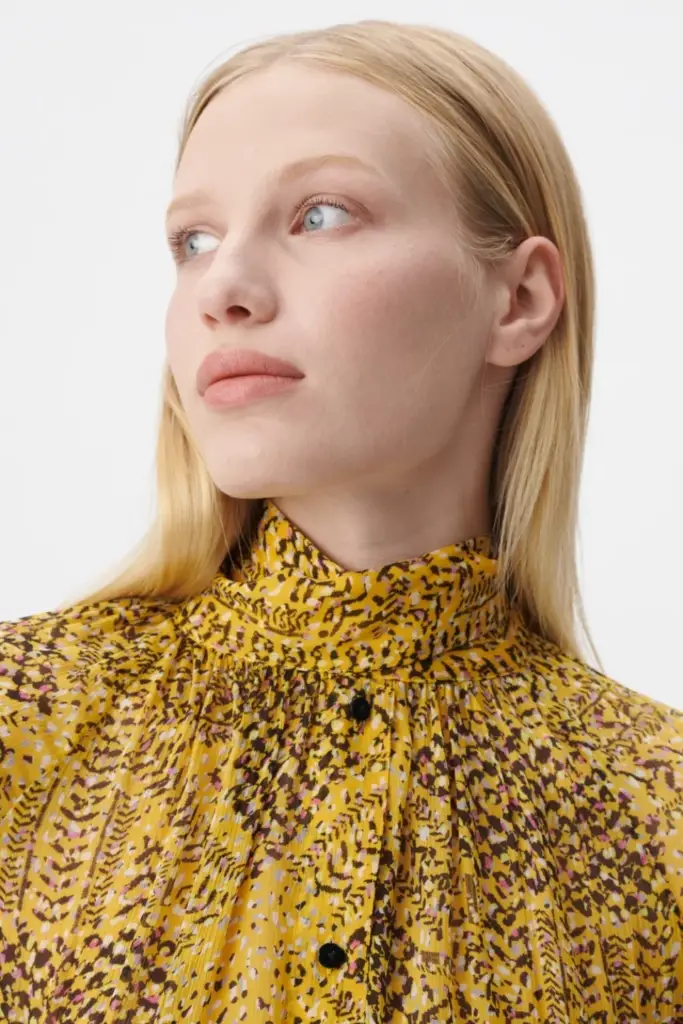 Lala Berlin Blouse Brooks Viscose Heritage Star Yellow