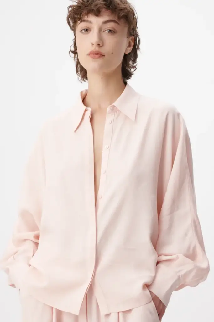 Lala Berlin Blouse Buccia Viscose Mix Lalagram Peach Blush