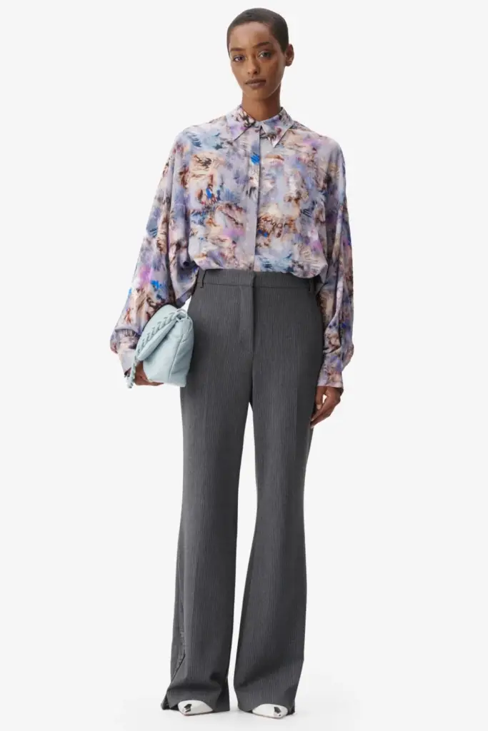 Lala Berlin Blouse Buccia Viscose Mix Spiral Shibori