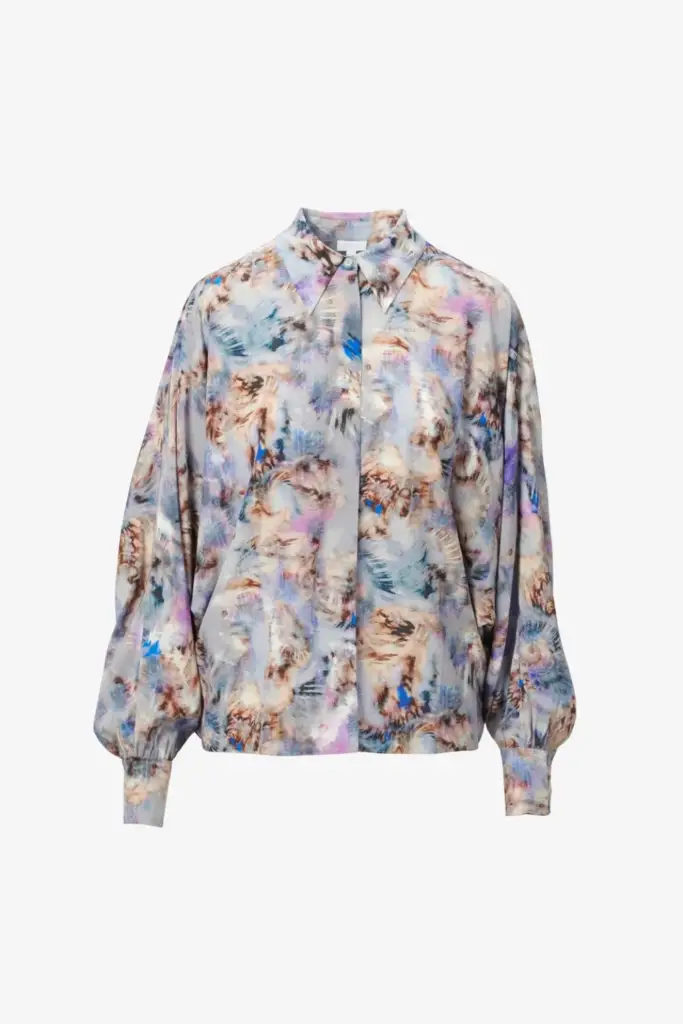 Lala Berlin Blouse Buccia Viscose Mix Spiral Shibori