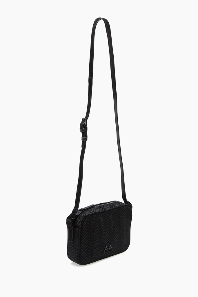 Lala Berlin Crossbody Magna Canvas Embroidery Black