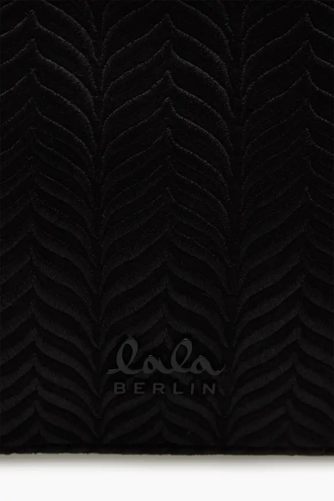 Lala Berlin Crossbody Magna Canvas Embroidery Black