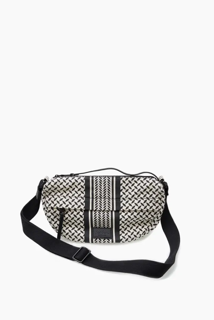 Lala Berlin Crossbody Melly Canvas Heritage Stripe Black