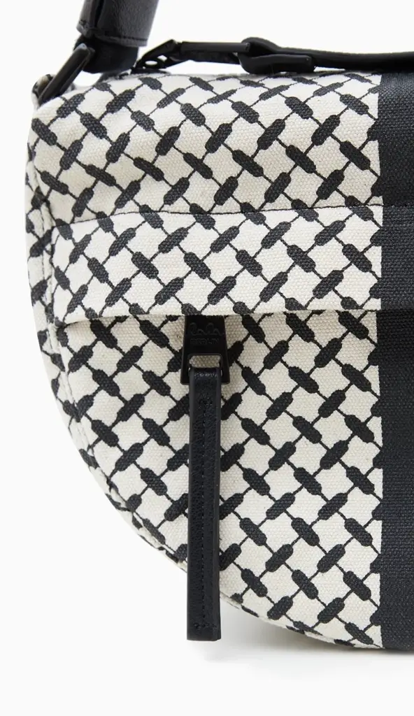 Lala Berlin Crossbody Melly Canvas Heritage Stripe Black