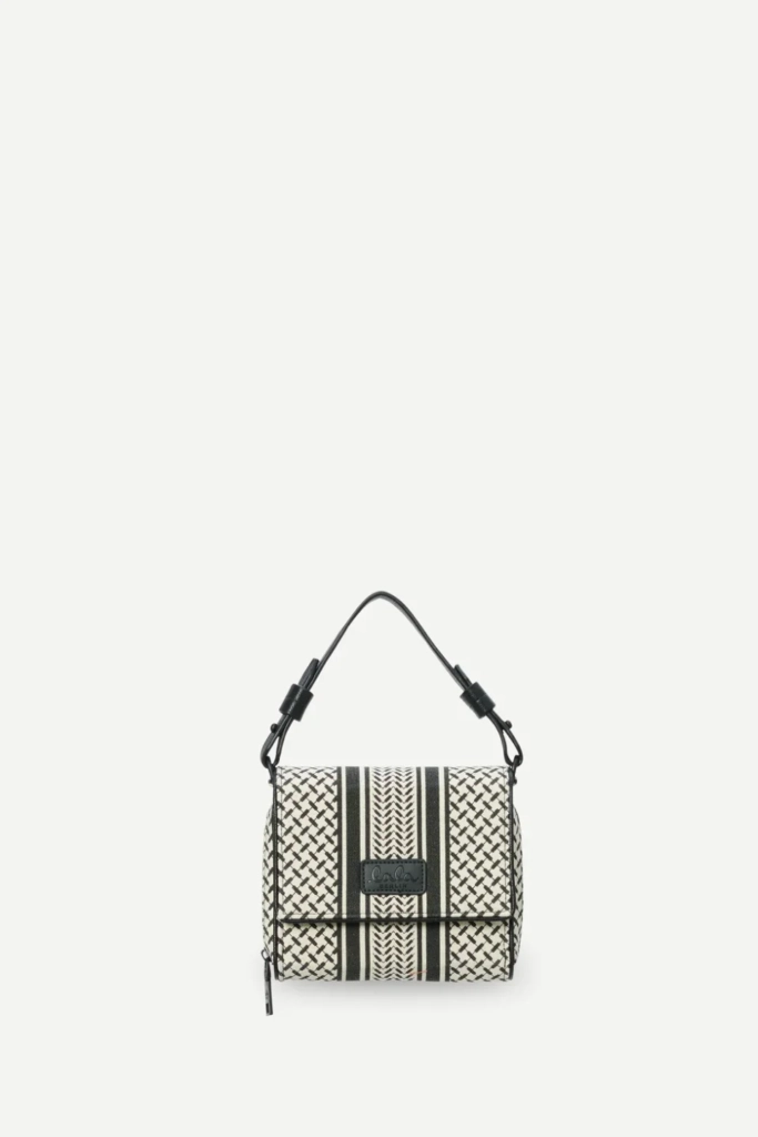 Lala Berlin Crossbody Migrid Canvas Heritage Stripe Black