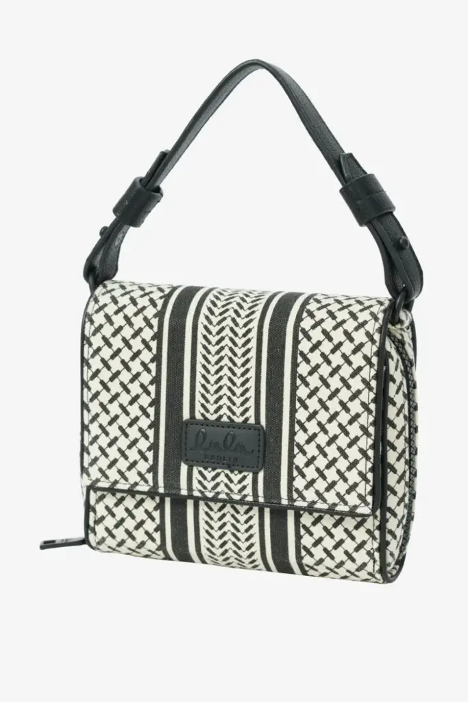 Lala Berlin Crossbody Migrid Canvas Heritage Stripe Black