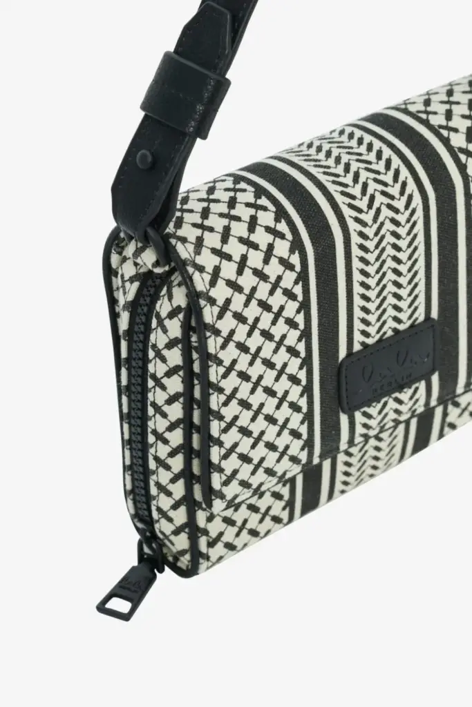 Lala Berlin Crossbody Migrid Canvas Heritage Stripe Black