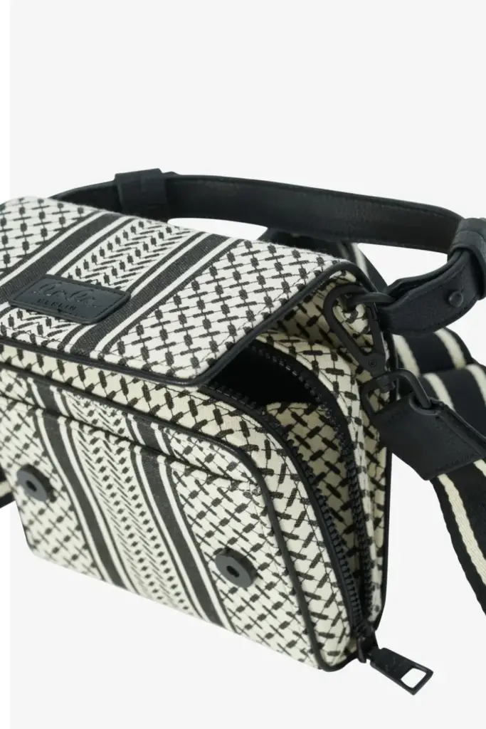 Lala Berlin Crossbody Migrid Canvas Heritage Stripe Black