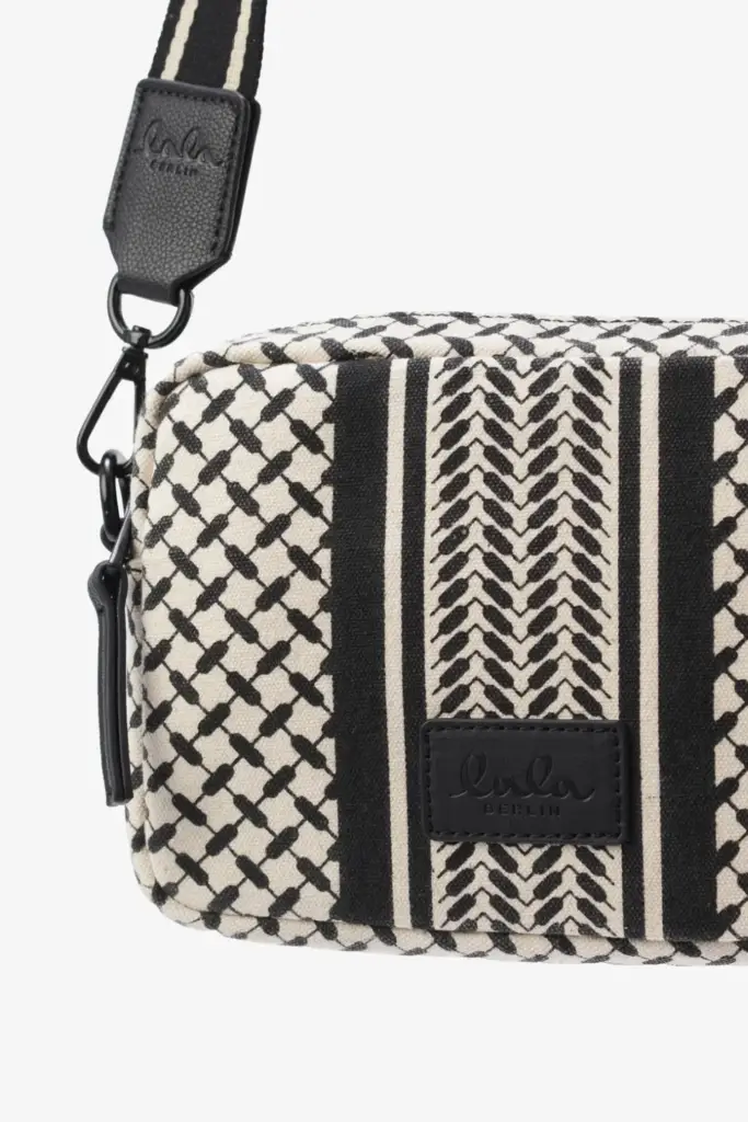 Lala Berlin Crossbody Milly Canvas Heritage Stripe Black