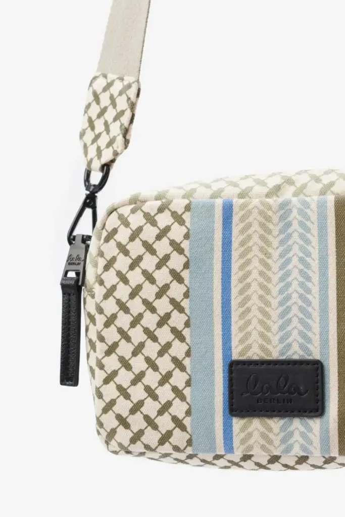 Lala Berlin Crossbody Milly Canvas Heritage Stripe Olive