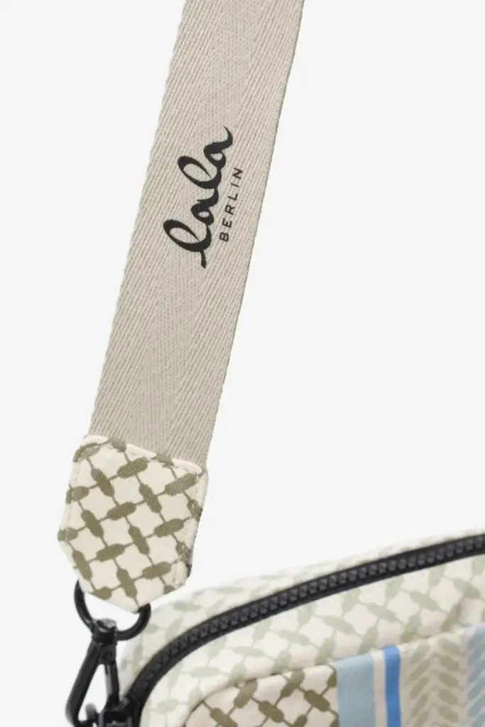 Lala Berlin Crossbody Milly Canvas Heritage Stripe Olive