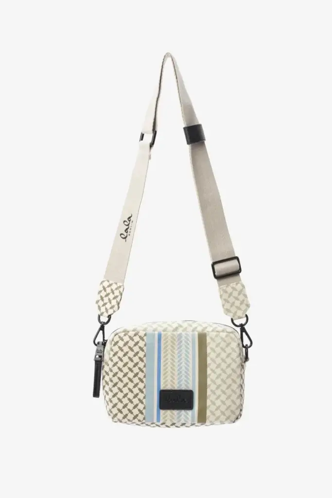 Lala Berlin Crossbody Milly canvas heritage stripe olive