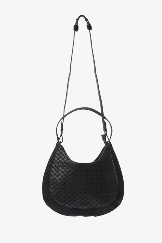 Lala Berlin Crossbody Moni Vegan Leather Heritage Embroidery Black