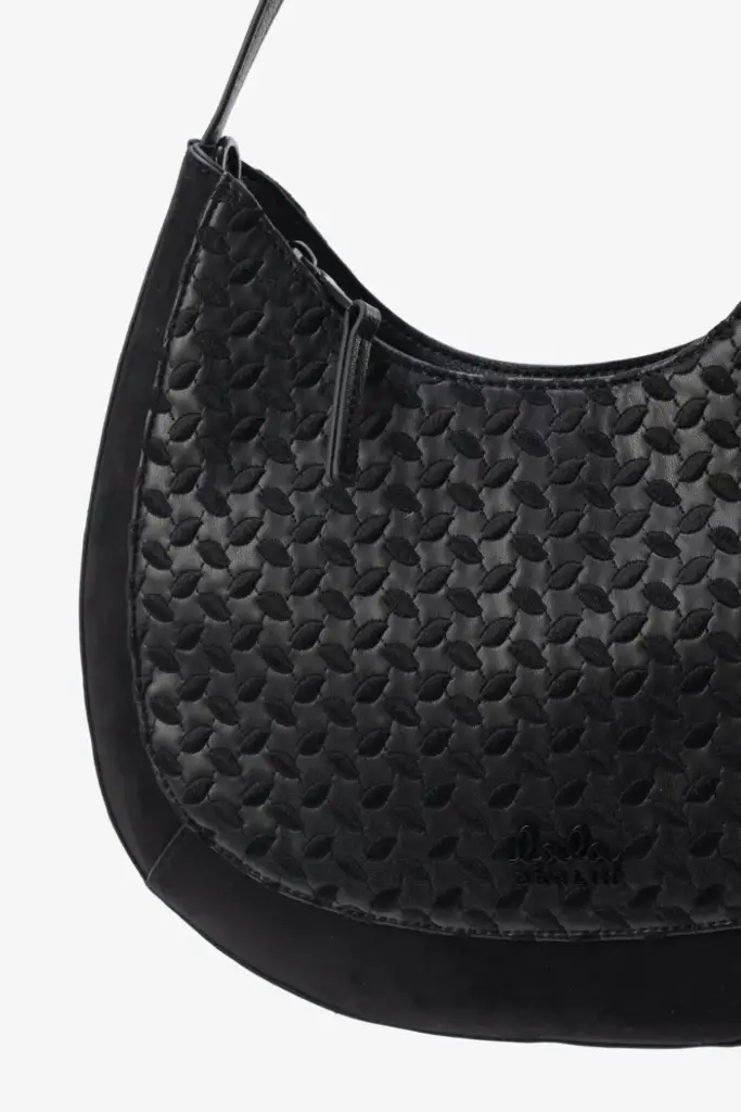 Lala Berlin Crossbody Moni Vegan Leather Heritage Embroidery Black