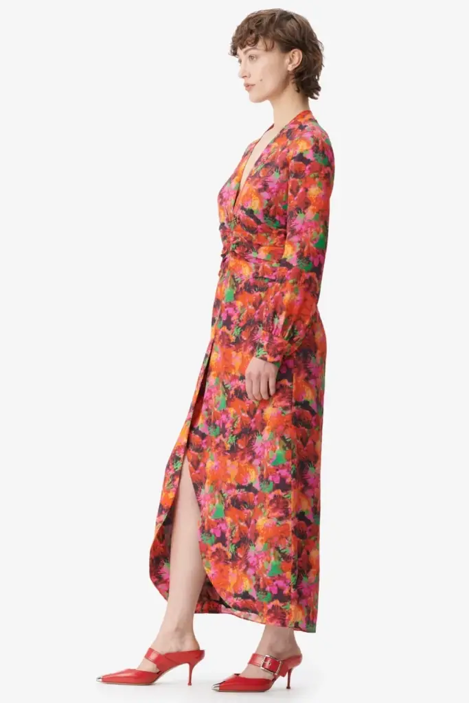 Lala Berlin Dress Damala Viscose/silk Blend Shibori Flower