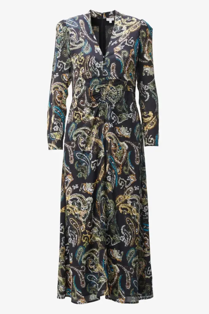Lala Berlin Dress Damaso Viscose/silk Blend Paisley Park