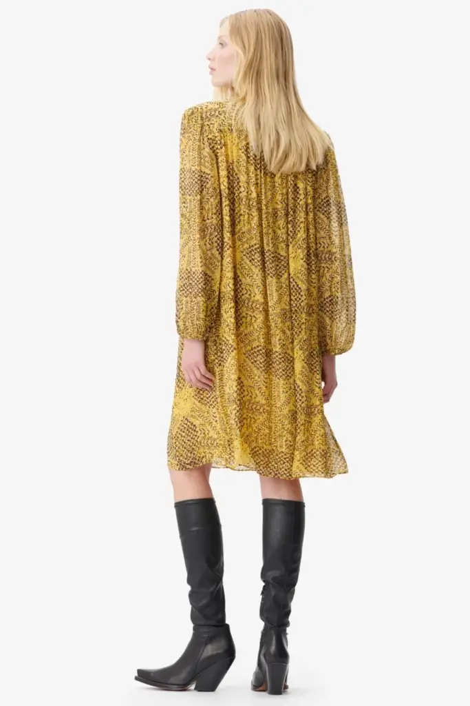 Lala Berlin Dress Daneris Viscose Heritage Star Yellow