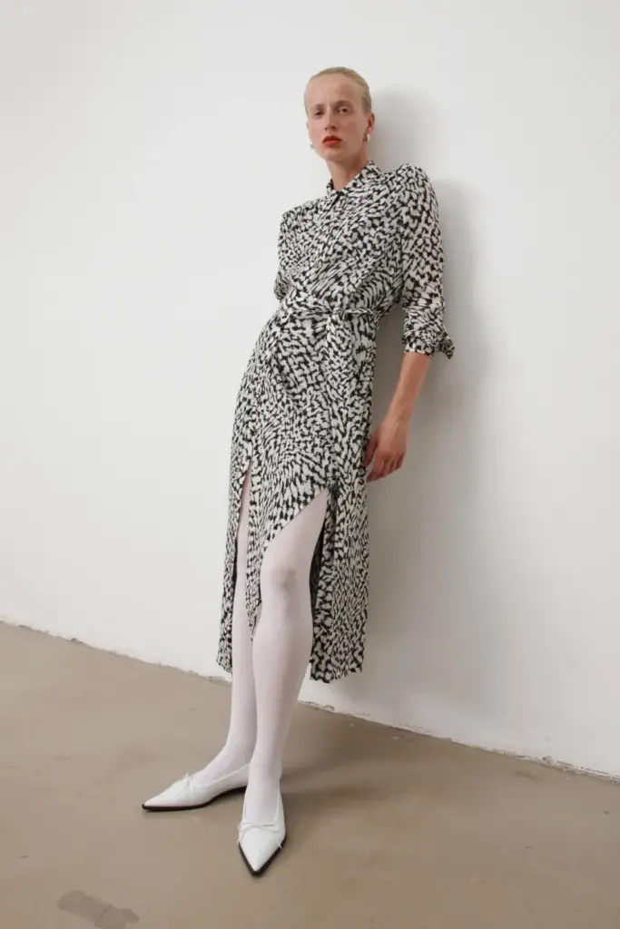 Lala Berlin Dress Deerja Viscose/silk Blend Swoosh Heritage