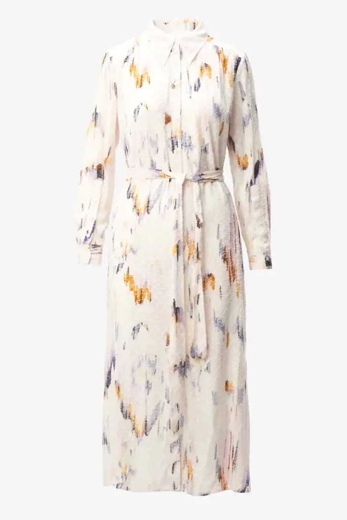 Lala Berlin Dress Derya Viscose Floral Fountain Pink