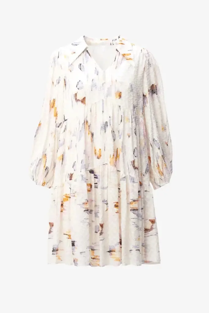 Lala Berlin Dress Dille Viscose Floral Fountain Pink