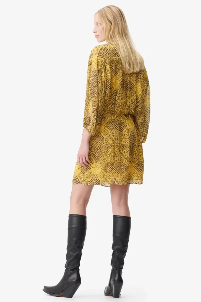 Lala Berlin Dress Drina Viscose Heritage Star Yellow