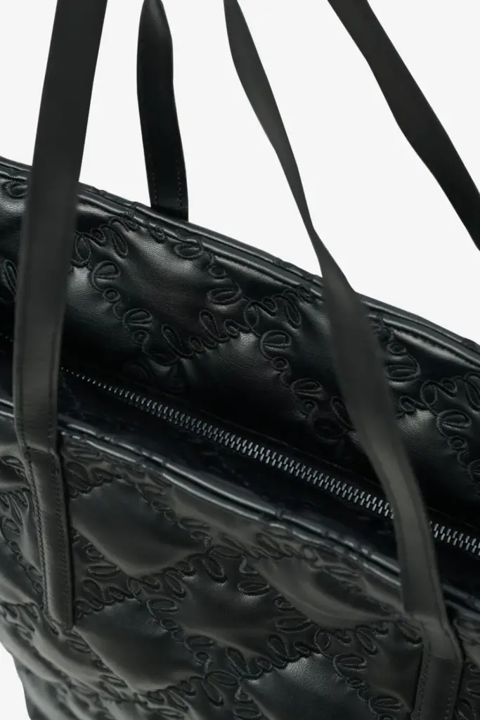 Lala Berlin East West Tote Maska Vegan Leather Lalagram Black