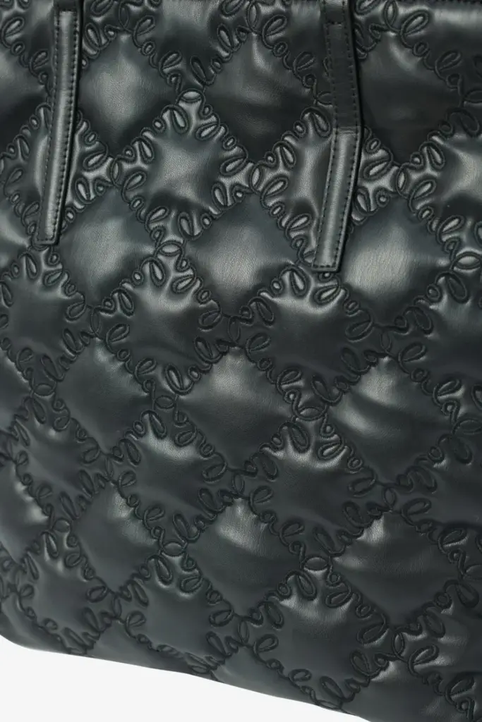 Lala Berlin East West Tote Maska Vegan Leather Lalagram Black