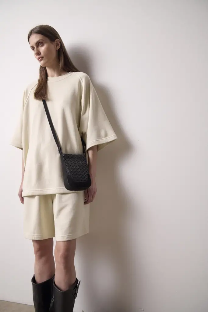 Lala Berlin Flat Crossbody Milwa Grainy Vegan Leather Black