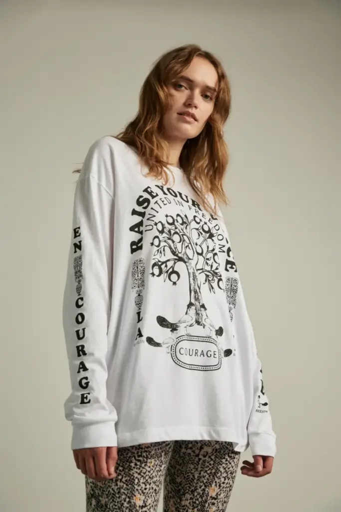 Lala Berlin Igor Longsleeves Cotton Raise Your Voice White