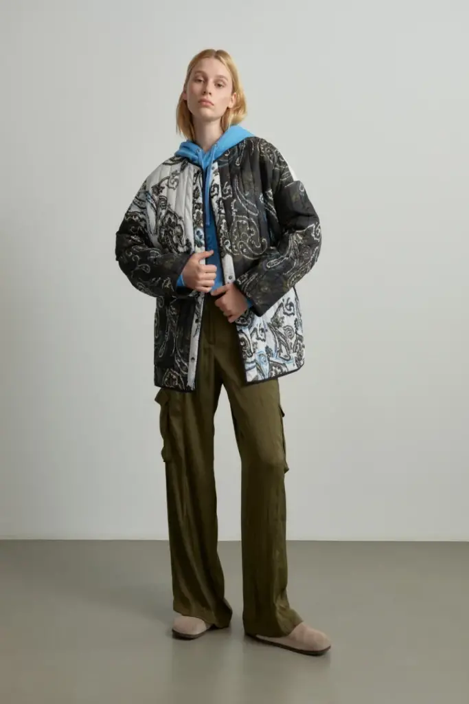 Lala Berlin Jacket Jabari Cotton Paisley Park Black/white