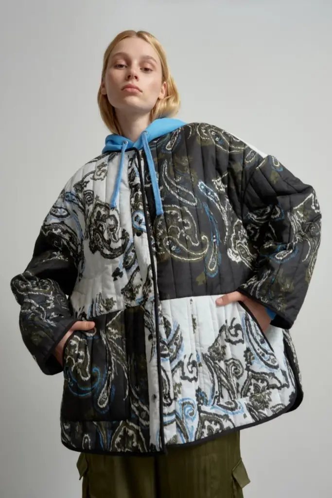 Lala Berlin Jacket Jabari cotton paisley park black/white