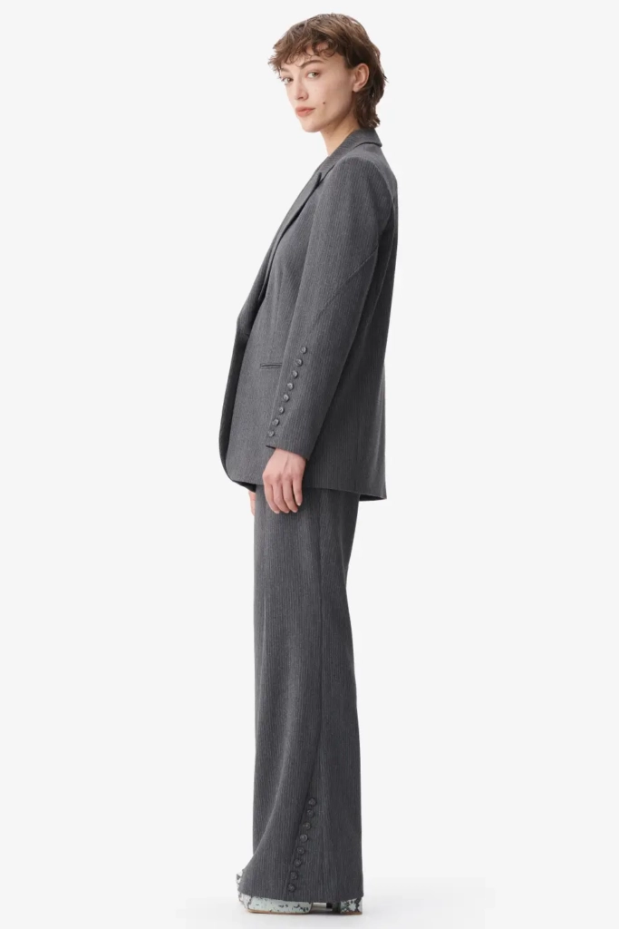 Lala Berlin Jacket Jula Polyester Mix Anthracite Stripe