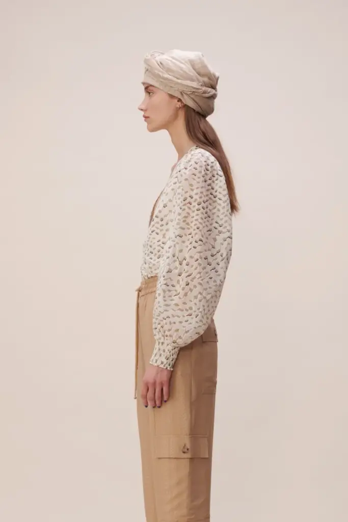 Lala Berlin Blouse Babsi Cotton Sand Wave