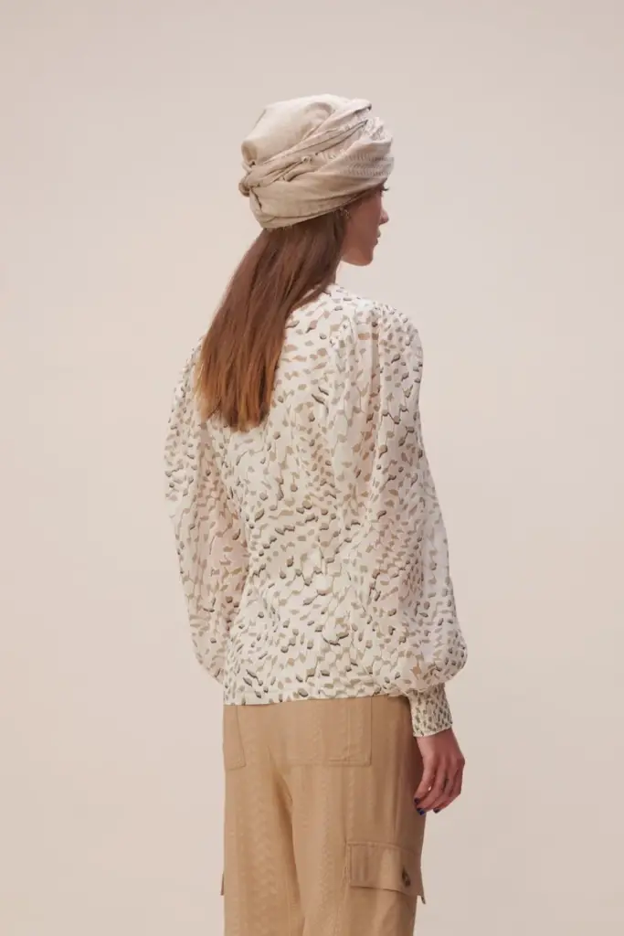 Lala Berlin Blouse Babsi Cotton Sand Wave