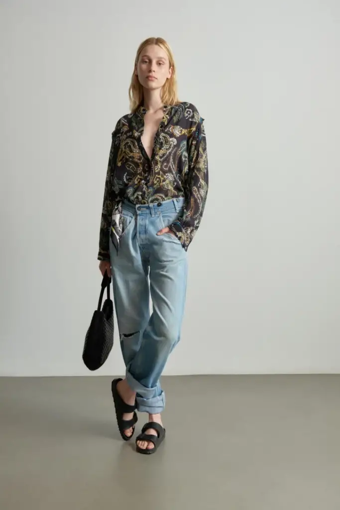 Lala Berlin Blouse Baker Viscose Mix Paisley Park