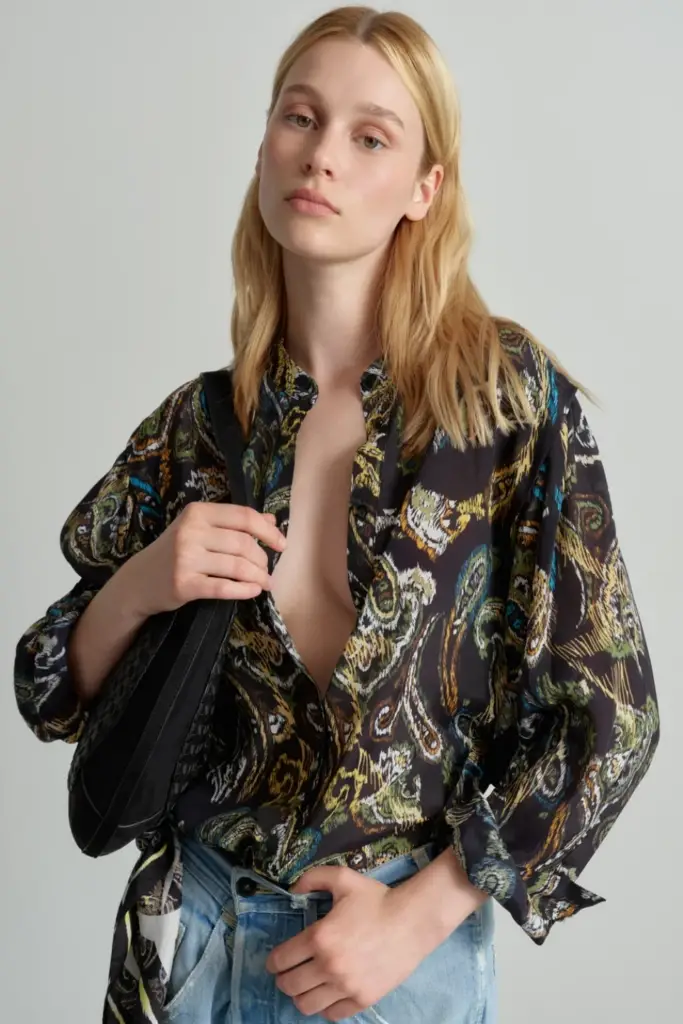 Lala Berlin Blouse Baker Viscose Mix Paisley Park