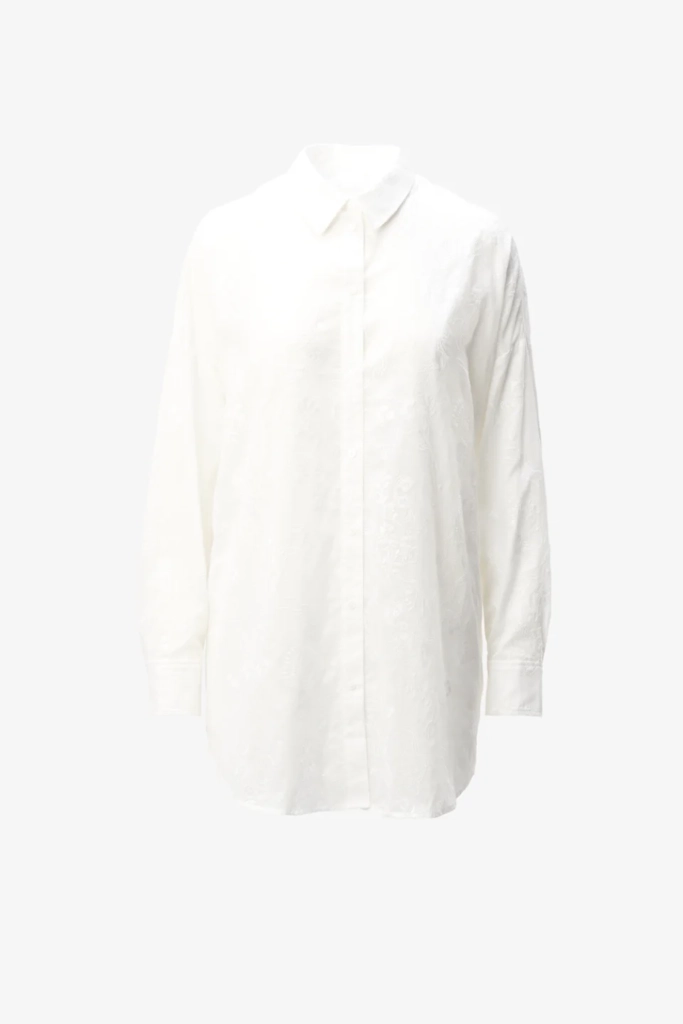 Lala Berlin Blouse Bam Cotton Embroidery White