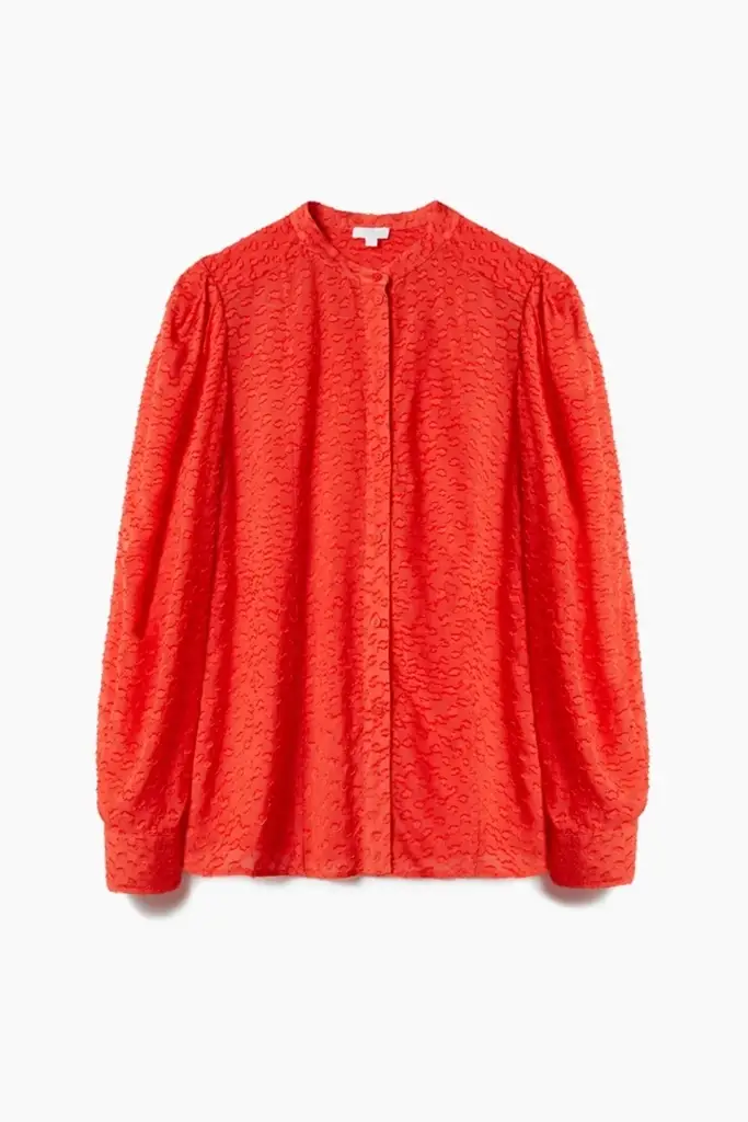 Lala Berlin Blouse Baran Viscose Hot Orange