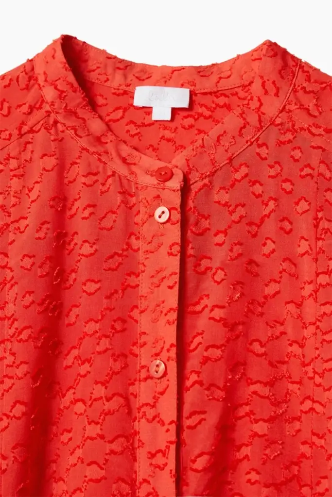 Lala Berlin Blouse Baran Viscose Hot Orange