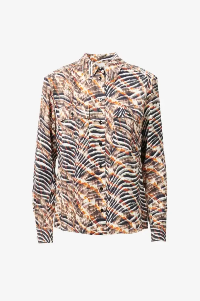 Lala Berlin Blouse Bemar Viscose Zebra Shibori