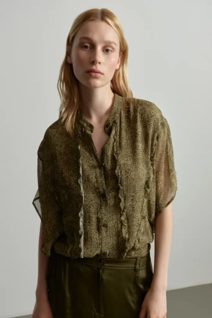 Lala Berlin Blouse Benaja Viscose Maze Garden