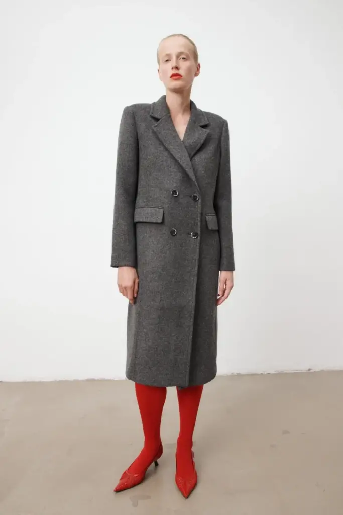 Lala Berlin Coat Cosima Wool Mix Dark Grey