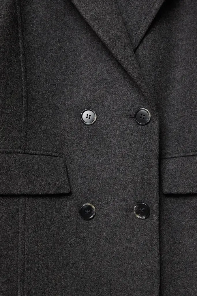 Lala Berlin Coat Cosima Wool Mix Dark Grey