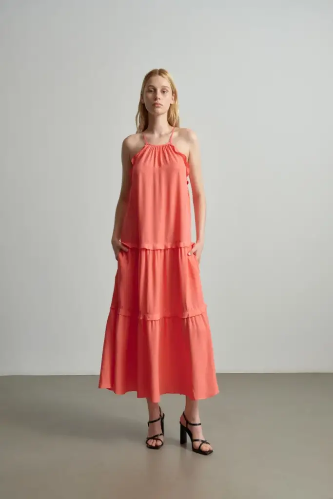Lala Berlin Dress Daau Viscose Underwater Melon