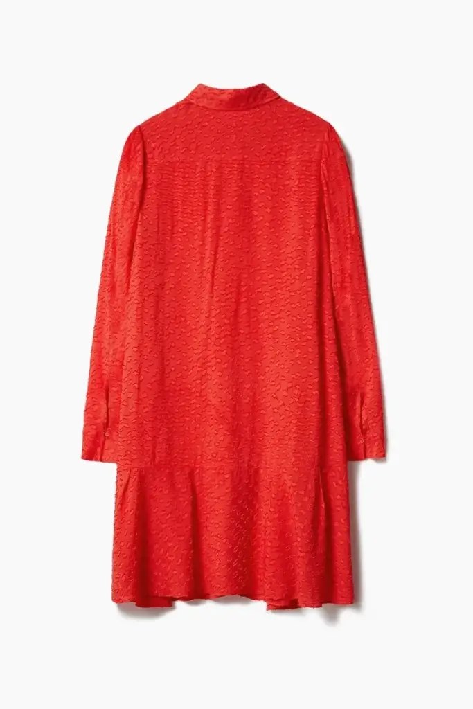 Lala Berlin Dress Davis Viscose Hot Orange