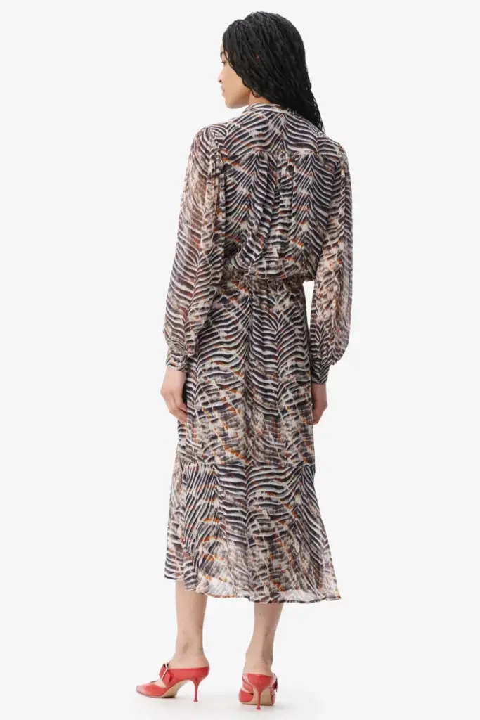 Lala Berlin Dress Delio Viscose Zebra Shibori