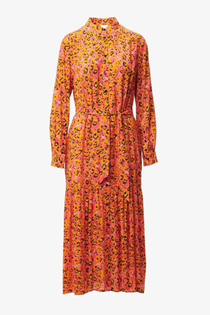 Lala Berlin Dress Derry Viscose Leo Pink