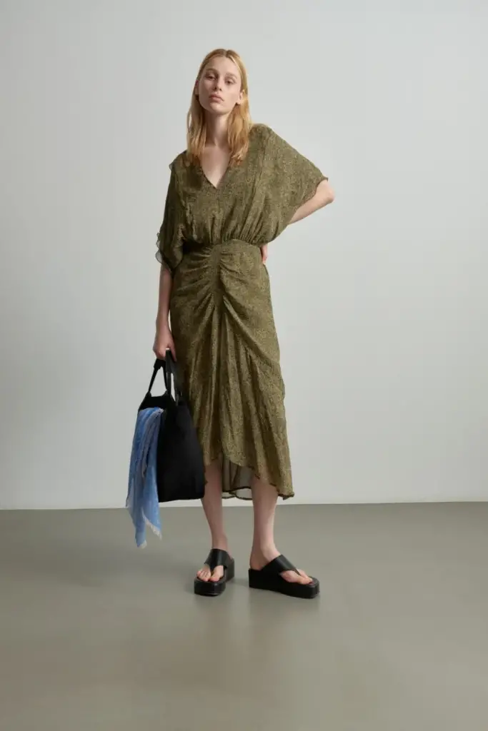 Lala Berlin Dress Dilyana Viscose Maze Garden