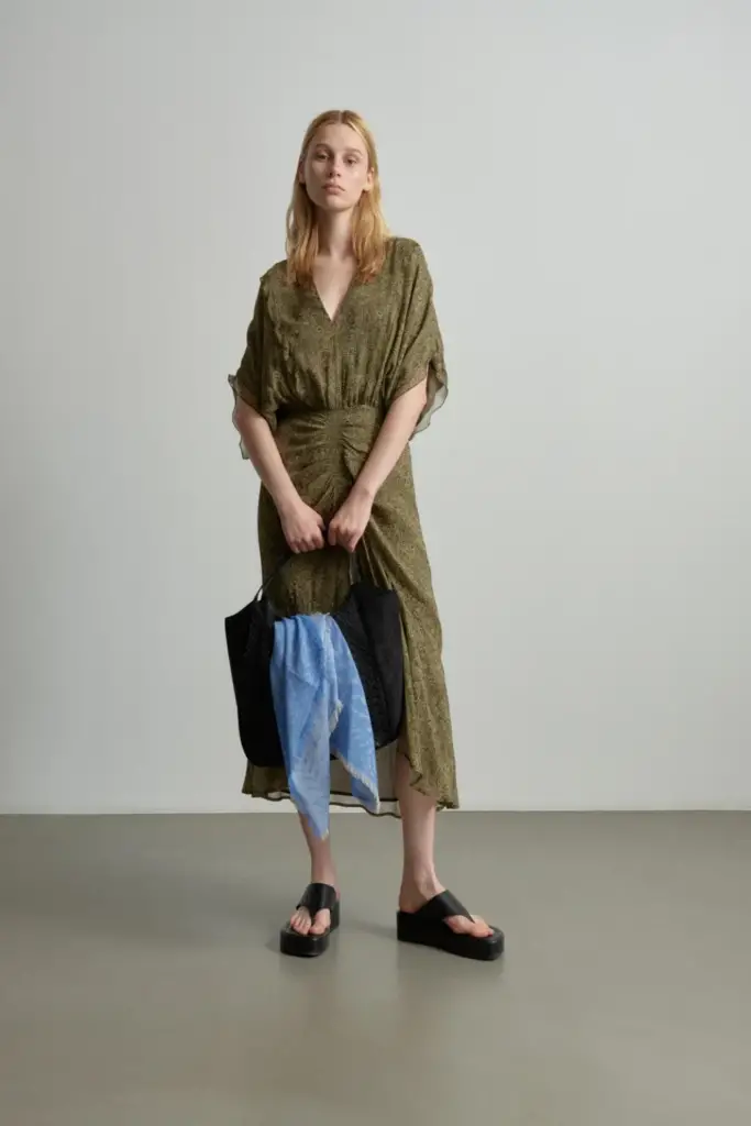 Lala Berlin Dress Dilyana Viscose Maze Garden